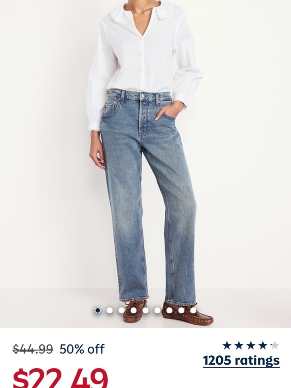 Old navy mid-rise slouchy jean medium wash size 2 petite no longer available